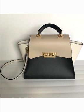 Zac Posen Eartha Winged Leather Satchel Colorblock